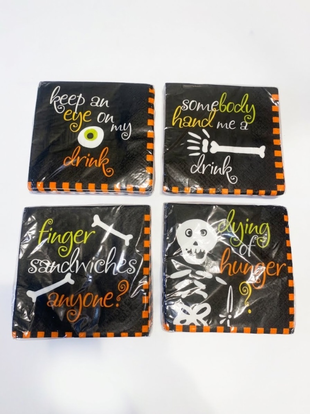NWT Halloween Cocktail Paper Napkins Set of 4 (64 CT Total)